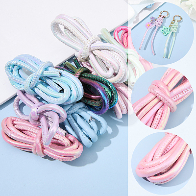 9Pcs 9 Colors Round PU Leather Cord OCOR-SC0001-16-1