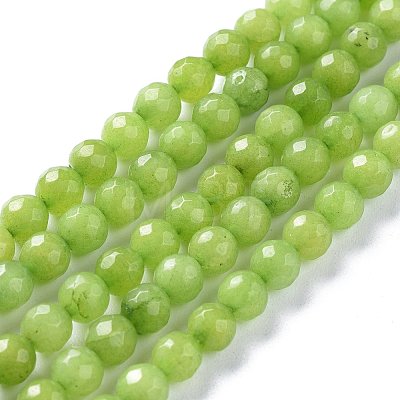 Natural Green Jade Beads Strands G-K416-06-6mm-1