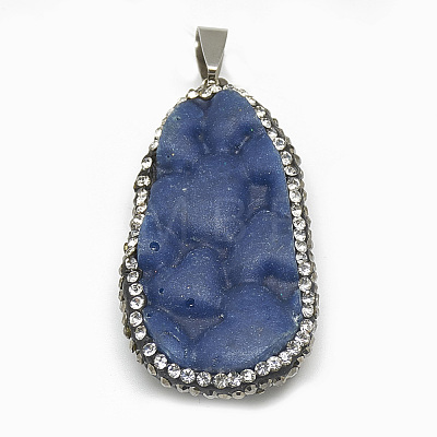 Natural Azurite Big Pendants G-S334-025-1