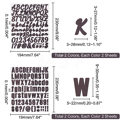 AHADERMAKER 8 Sheets 4 Styles Plastic Self-adhesive Label Stickers DIY-GA0004-01-1