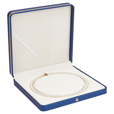 PU Leather Single Necklace Storage Gift Box AJEW-WH0475-08B-1