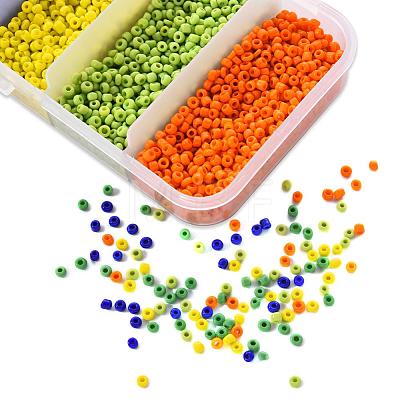 6000Pcs 5 Colors Glass Seed Beads SEED-YW0001-15B-1