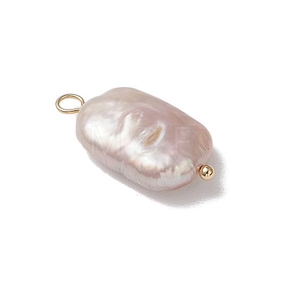 Natural Keshi Pearl Pendants PALLOY-JF04801-1