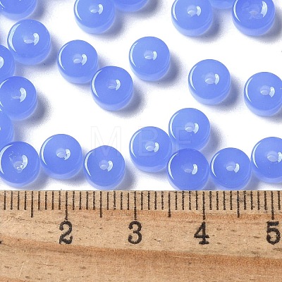 Imitation Jade Glass Seed Beads SEED-E001-J3x6mm-01-1