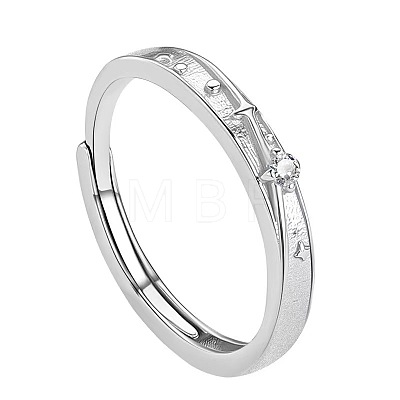 999 Sterling Silver with Clear Cubic Zirconia Finger Rings FS-WG8222C-01-1