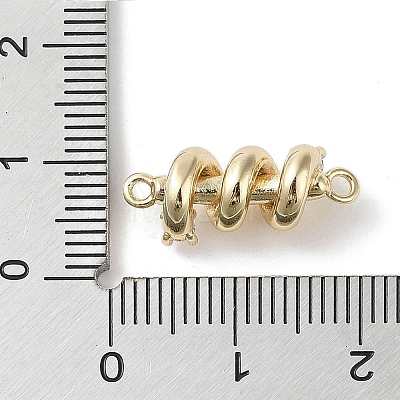 Brass Pave Clear Cubic Zirconia Connector Charms KK-G491-45G-1