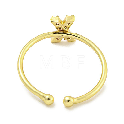 Rack Plating Brass Open Cuff Rings for Women RJEW-F162-02G-X-1