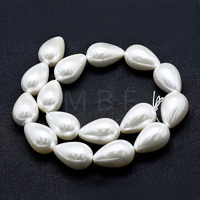 Electroplate Shell Pearl Beads Strands BSHE-G010-5x8mm-01-1