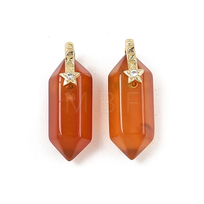 Natural Carnelian Double Terminal Pendants GG-CBA4154-07G-01-1