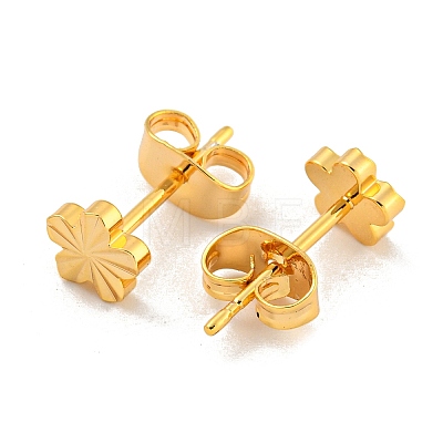 Brass Stud Earrings for Women KK-U006-02G-03-1