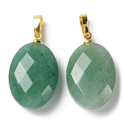 Natural Green Aventurine Pendants G-E603-03G-03-1