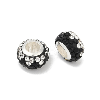 Alloy Rhinestone Clay Pave Beads ALRI-D300-02S-05-1