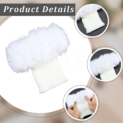 Acrylic Fiber Woolen Yarn Socks Leg Cover AJEW-WH20018-149D-1