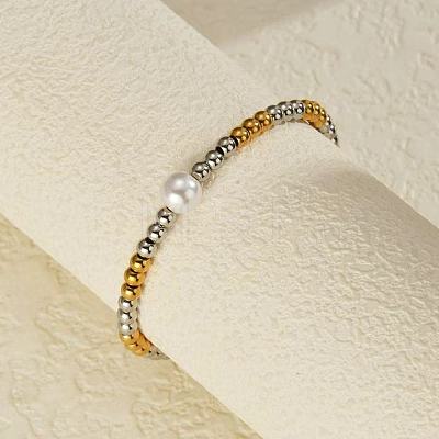 304 Stainless Steel Beaded Bracelets for Women ED3331-1