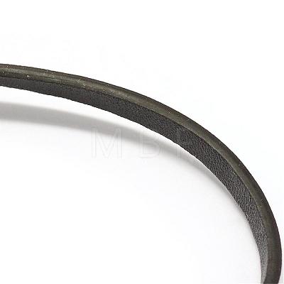 Flat Imitation Leather Cords LC-Q009-01G-1