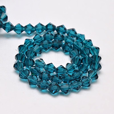 Imitate Austrian Crystal Bicone Glass Beads Strands GLAA-F029-6x6mm-01-1
