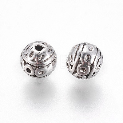 Tibetan Style Zinc Alloy Beads X-PALLOY-L230-01AS-RS-1