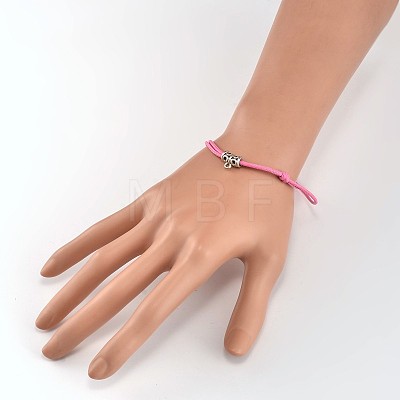 Adjustable Korean Waxed Polyester Cord Bracelets BJEW-JB02165-1