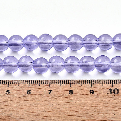 Baking Paint Transparent Glass Beads Strands DGLA-N006-8mm-06-1