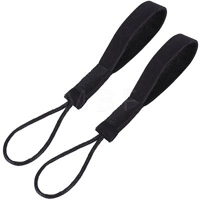 2Pcs Cowhide Leather Car Key Chain Pendant Decorations AJEW-CL0001-80A-1