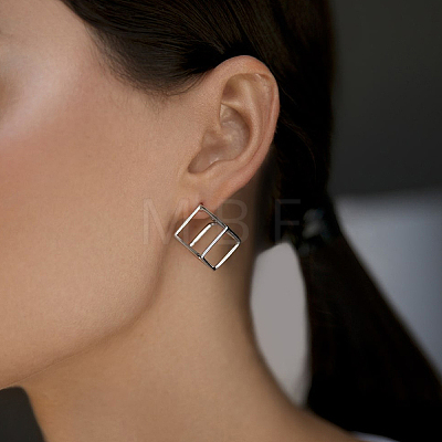 S925 Silver Geometric Square Triangle Earrings Minimalist Elegant Stylish Jewelry for Women GU8226-1-1