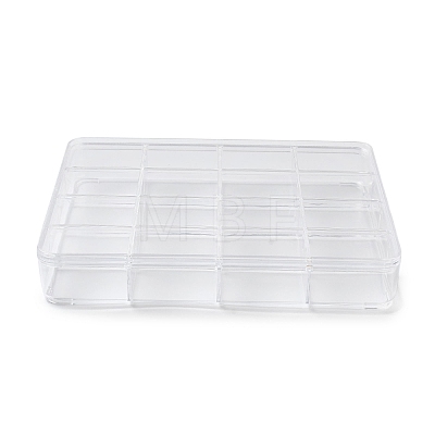 16 Grids Plastic Bead Containers with Cover CON-K002-03C-1