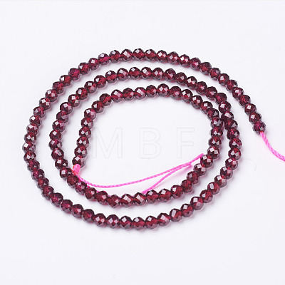 Natural Garnet Beads Strands X-G-D167-A-3mm-1