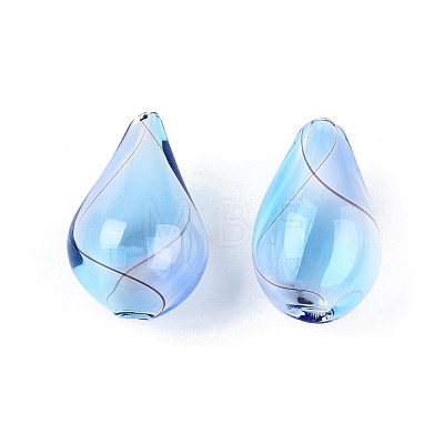 Transparent Handmade Blown Glass Globe Beads X-GLAA-T012-54A-1