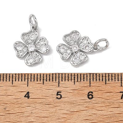SHEGRACE Brass Micro Pave Clear Cubic Zirconia Pendants XGRQ2C060-407P-1
