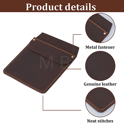 Cowhide Pocket Sleeve for Pens and Tools DIY-WH20007-781B-1