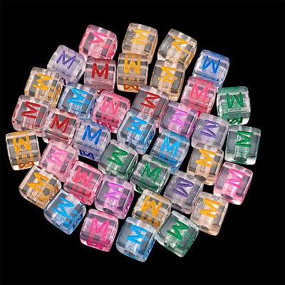50Pcs Acrylic European Beads MACR-TADJ0001-13M-1