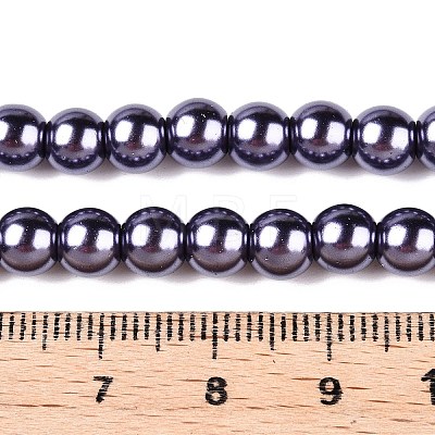 Baking Painted Pearlized Glass Pearl Round Bead Strands HY-Q003-6mm-73-1