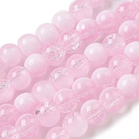 Crackle Glass Beads Strands GLAA-U001-8mm-03-1