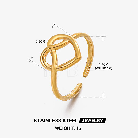 201 Stainless Steel Cuff Open Rings FS-WG76F01-09-1