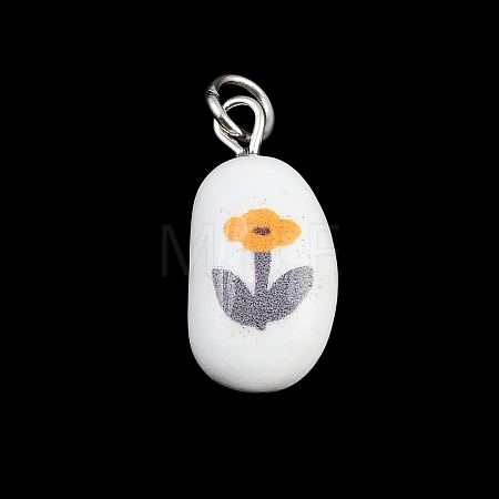 Brass Enamel Pendants KK-CBA10BC-03G-1
