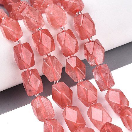 Cherry Quartz Glass Beads Strands G-Q608-11J-1