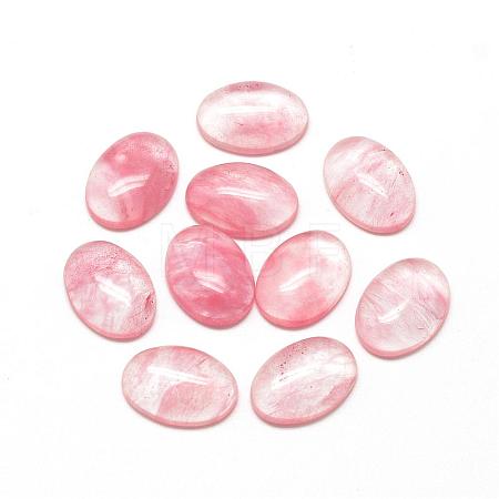 Watermelon Stone Glass Cabochons G-R415-13x18-40-1