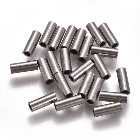 Non-Tarnish 304 Stainless Steel Tube Beads STAS-F224-01P-C-1
