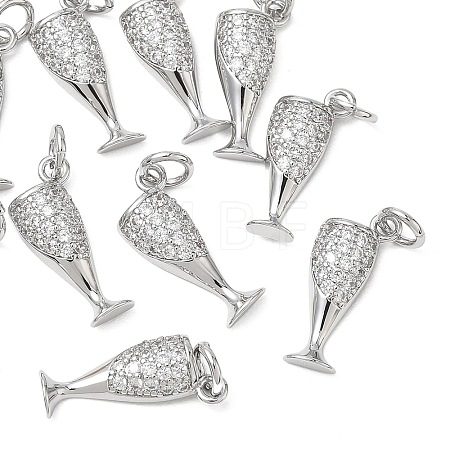 SHEGRACE Brass Clear Cubic Zirconia Pendants XGRQ3K848-525P-1