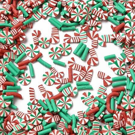 Christmas Theme Handmade Polymer Clay Cabochons X-CLAY-F005-03-1