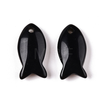 Natural Obsidian Pendants X-G-N342-106A-1