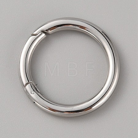 316 Stainless Steel Spring Gate Rings X-STAS-WH0033-35B-1