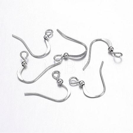 Brass Platinum French Earring Hooks X-KK-Q365-P-NF-1