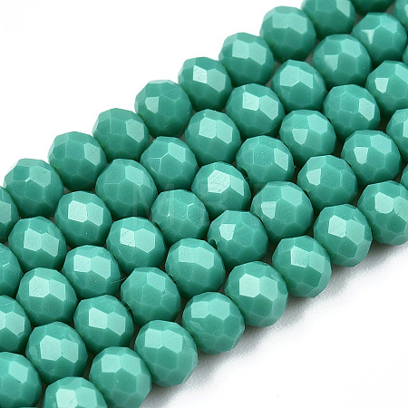 Opaque Solid Color Glass Beads Strands EGLA-A034-P4mm-D31-1