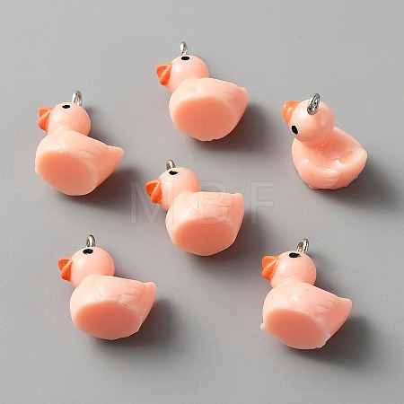 Opaque Resin Pendants RESI-WH0029-12P-05-1