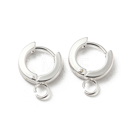 201 Stainless Steel Huggie Hoop Earrings Findings STAS-A167-01I-S-1