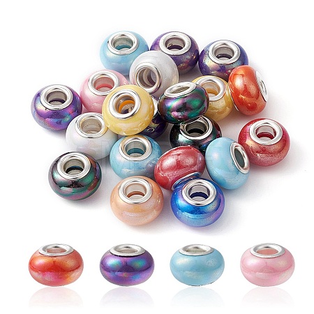 Opaque Resin European Beads RPDL-YW0001-10-1