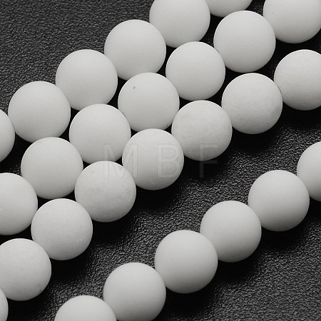 Natural White Jade Beads Strands G-D695-4mm-1