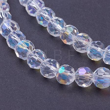 Electroplate Glass Beads Strands EGLA-J042-6mm-AB03-1