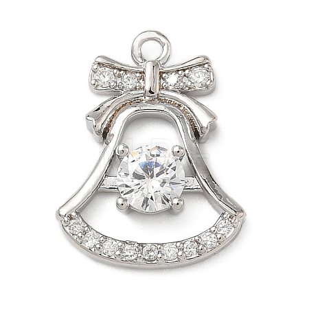 Brass Micro Pave Cubic Zirconia Pendants KK-H521-02C-P-1